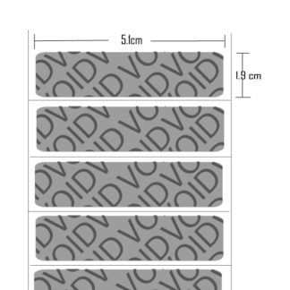 10012684,"ETIQUETAS DE 5.1 X 1.9, POLY TRANS SILVER VOID 2911 ET/ROLLO"